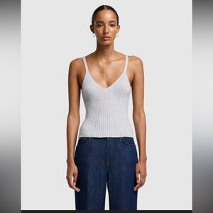 7 For All Mankind Light Gray Camisole Cashmere Blend